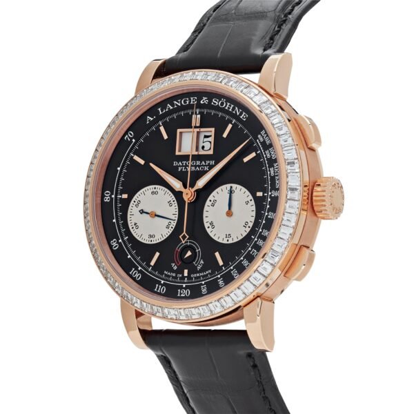 A. Lange & Söhne Datograph Flyback Rose Gold Baguette Bezel Black Dial Limited Edition