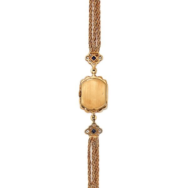 Chopard Vintage 'Ladies' Yellow Gold Blue Sapphire Diamond Watch