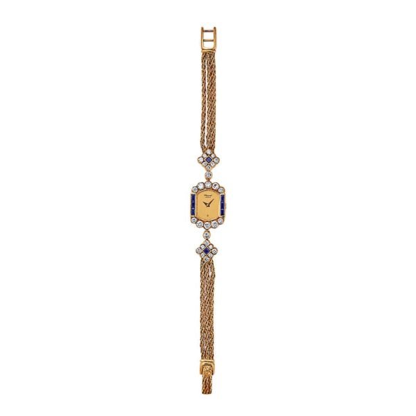 Chopard Vintage 'Ladies' Yellow Gold Blue Sapphire Diamond Watch