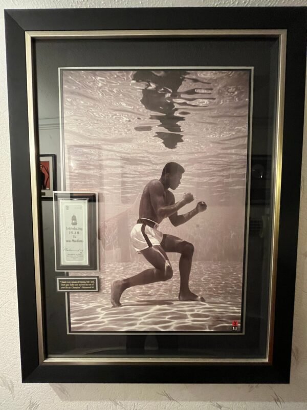 Muhammad Ali Underwater Boxing Photograph