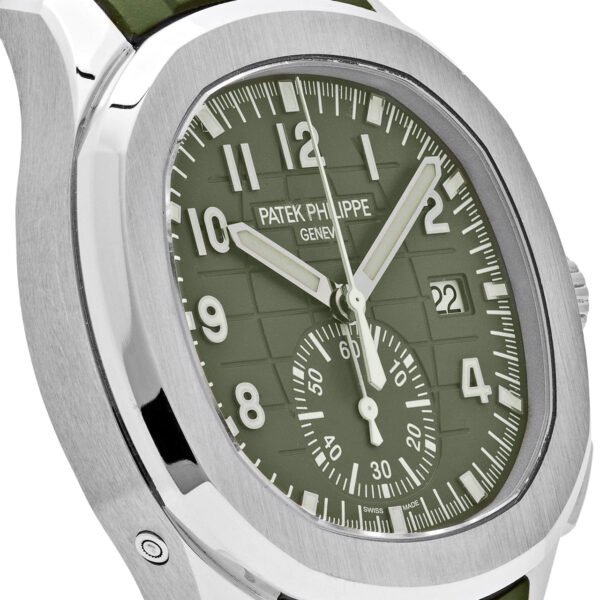 Patek Philippe Aquanaut 5968G-010 Chronograph White Gold Khaki Green Dial (2024)