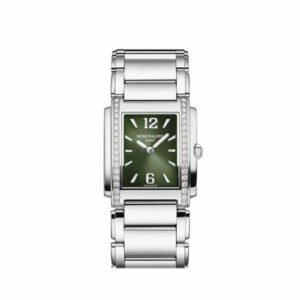 Patek Philippe Twenty-4 4910/1200A-011 'Ladies' Quartz Stainless Steel Green Diamond Dial (2023)
