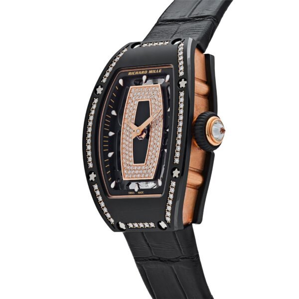 Richard Mille RM 07-01 'Ladies' Black Ceramic Black Lips Diamond Bezel