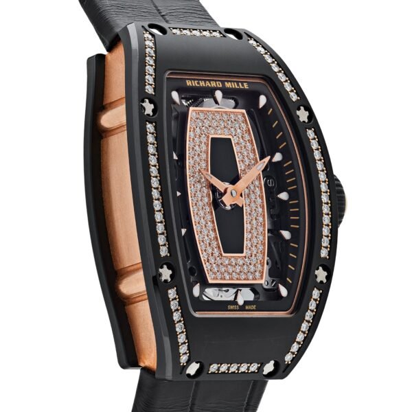 Richard Mille RM 07-01 'Ladies' Black Ceramic Black Lips Diamond Bezel