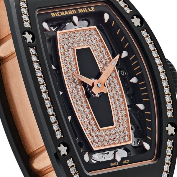 Richard Mille RM 07-01 'Ladies' Black Ceramic Black Lips Diamond Bezel