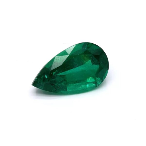 6.52 Carat AGL Certified Natural Emerald Pear-Shape Cut Stone for Jewelry Making