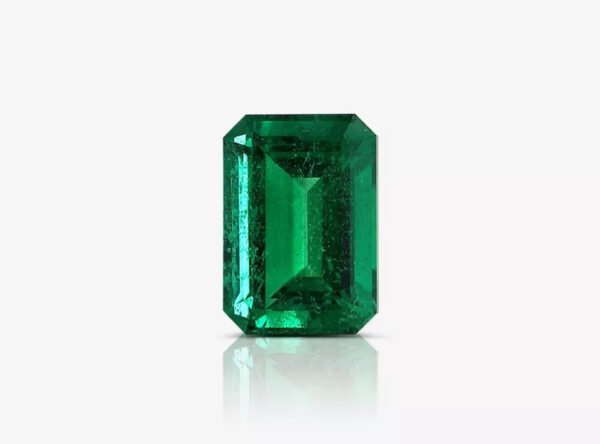 6.42 Carat Natural Loose Emerald, Green Rectangular, AGL Certified Fine Jewelry