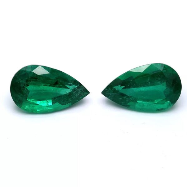 6.52 Carat AGL Certified Natural Emerald Pear-Shape Cut Stone for Jewelry Making