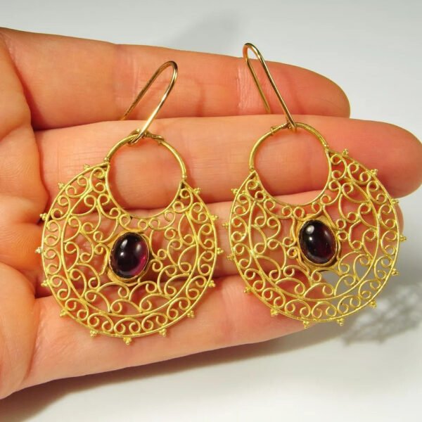 Byzantine Earrings 22K Gold Byzantine Jewelry 6th C AD Medieval Pre Georgian