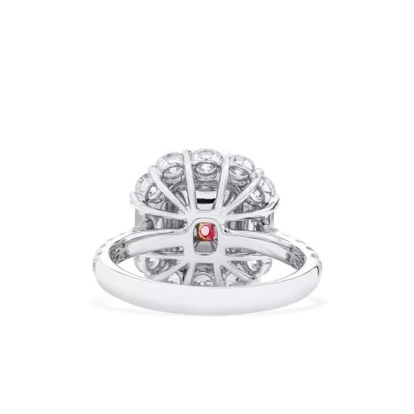 Very Light Pink Radiant Shape Diamond Ring 2.41 Carat (4.23 Ct TW) Fine Jewelry