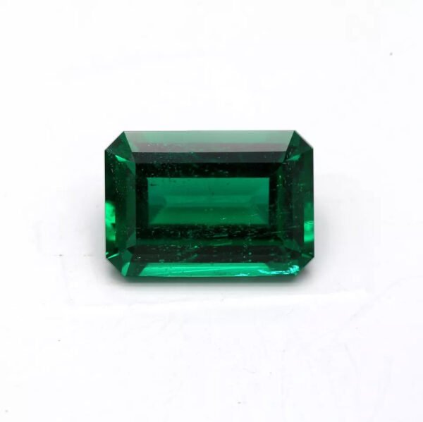 3.81 Carat Natural Loose Emerald, Green Rectangular, AGL Certified Fine Jewelry
