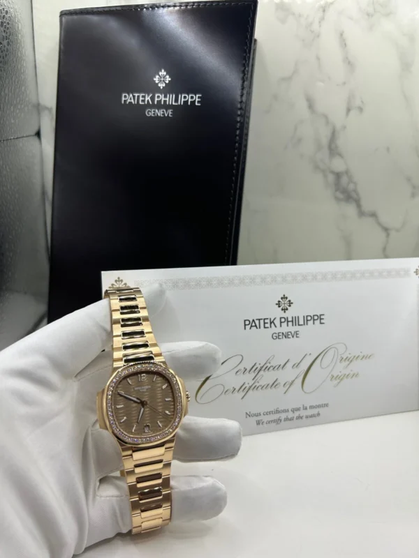 Patek Philippe Nautilus 7118/1200R-010 35mm Rose Gold Brown Dial Women's Watch