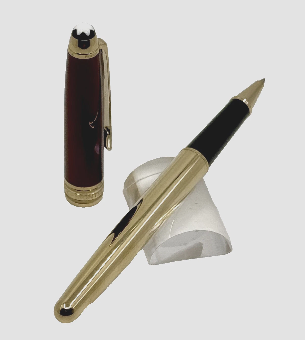 Montblanc Meisterstuck Solitaire Citrin 18k Gold Rollerball Pen.