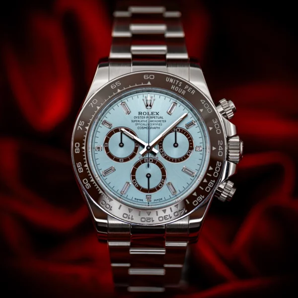 Rolex Cosmograph Daytona 126506 Platinum Ice Blue Baguette Platona Box & Papers