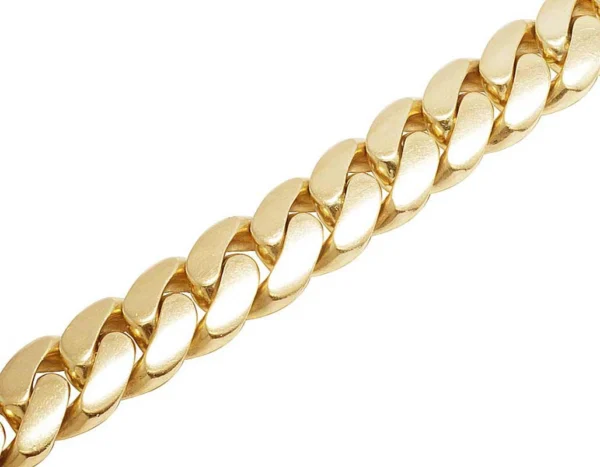 Solid 14K Yellow Gold Heavy Miami Cuban Link Kilo Diamond Chain Necklace 53.5 Ct