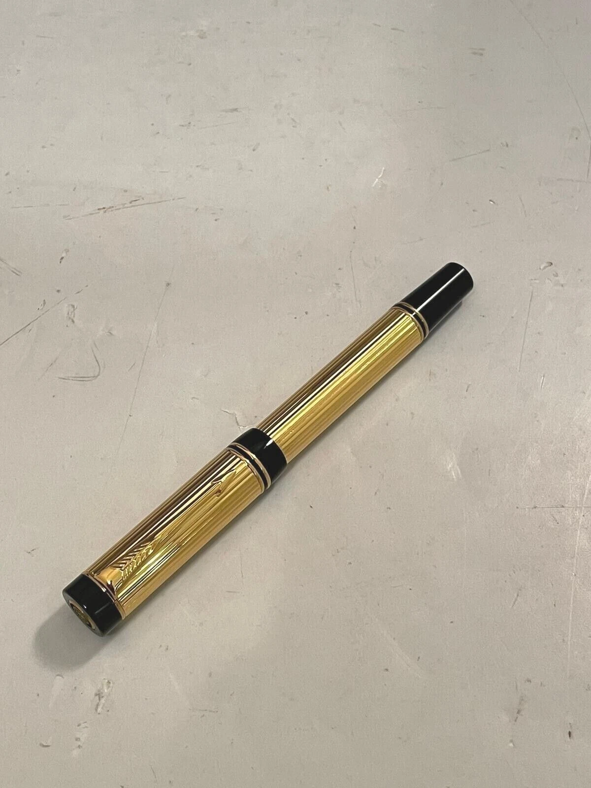 Parker Duofold Rollerball Pen Gold New In Wood Box