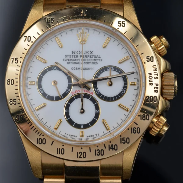 ROLEX Daytona 16528 Floating Porcelain dial R94 Series gold 18KT Full Set 1988’s