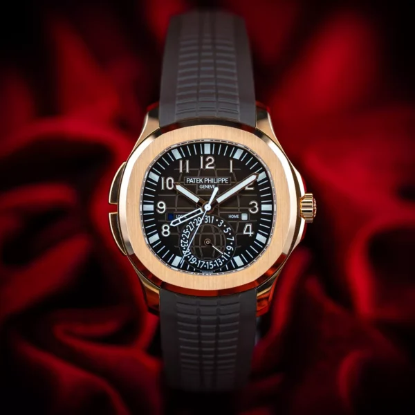 Patek Philippe Aquanaut 18kt Rose Gold Brown Dial 5164R Dual Zones Complete Set