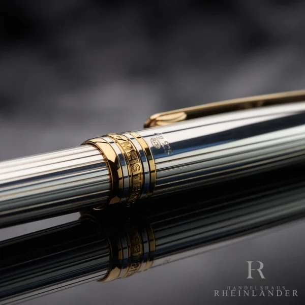 Montblanc Meisterstück Solitaire Sterling Silver Pinstripe Fountain Pen