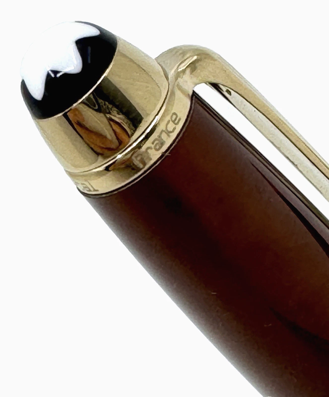 Montblanc Meisterstuck Solitaire Citrin 18k Gold Rollerball Pen.