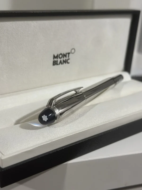 New Montblanc Starwalker Blue Planet Metal Fountain Pen 14K Fine Nib
