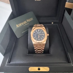 Audemars Piguet Royal Oak 39mm Jumbo Extra Thin Blue Dial Rose Gold