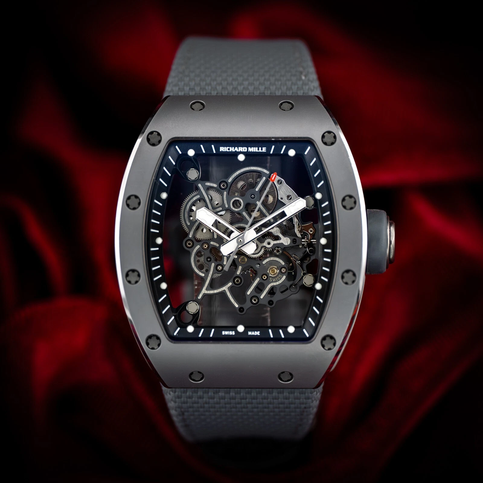 Richard Mille Bubba Watson Black Ceramic Skeleton Dial RM055 Box & Papers