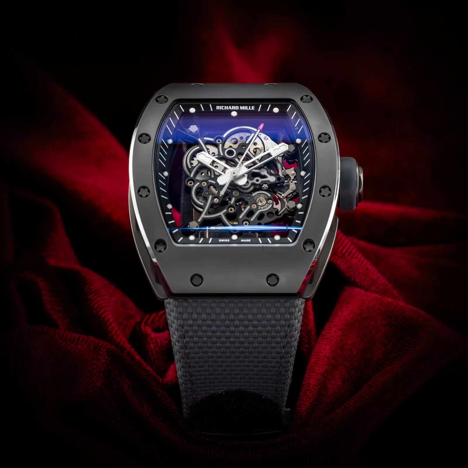Richard Mille Bubba Watson Black Ceramic Skeleton Dial RM055 Box & Papers