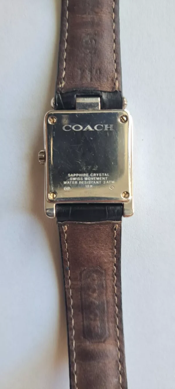 Ultra Rare! "The Real McCoy" COACH 18k White Gold & Sapphire Crystal Watch