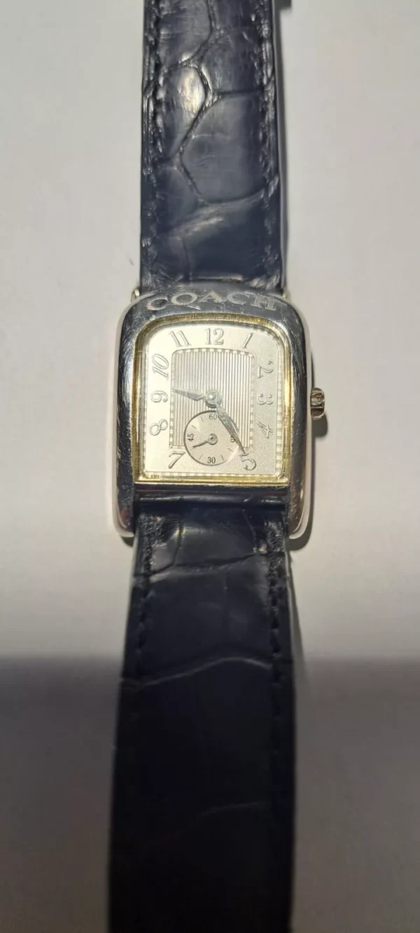 Ultra Rare! "The Real McCoy" COACH 18k White Gold & Sapphire Crystal Watch