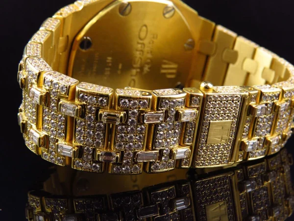 Mens 42 MM Audemars Piguet Royal Oak Offshore 18k Yellow Gold with 38 Ct Diamond