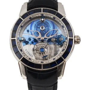 ULYSSE NARDIN Royal Blue Tourbillon with Sapphire Bezel in Platinum