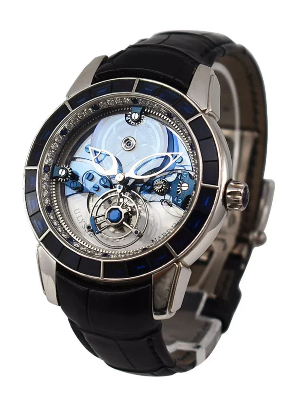 ULYSSE NARDIN Royal Blue Tourbillon with Sapphire Bezel in Platinum