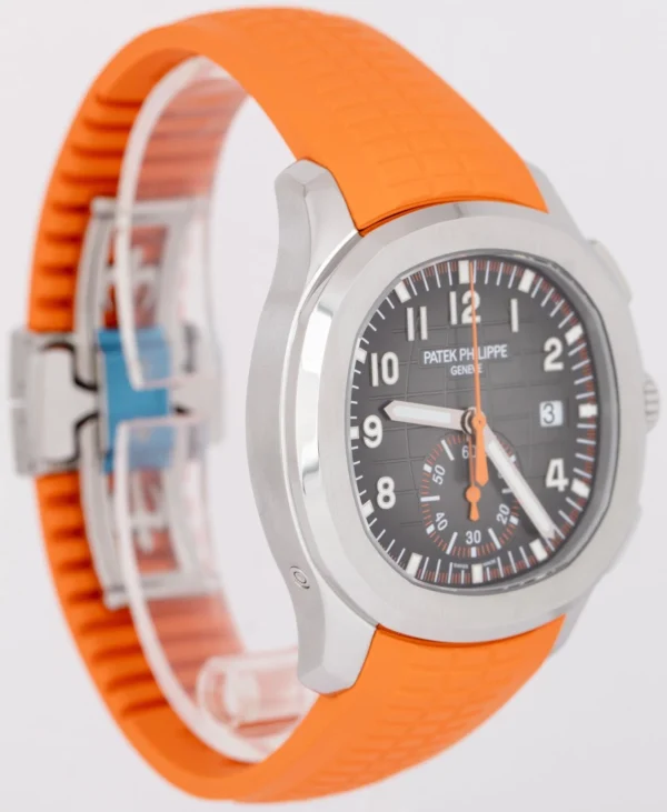 Share Ask a watch specialist Our luxury watch specialists can answer questions you have about your next watch purchase. Chat with a specialist- opens in a new window or tab NEW 2023 PAPERS Patek Philippe Aquanaut Chronograph Steel 42.2mm