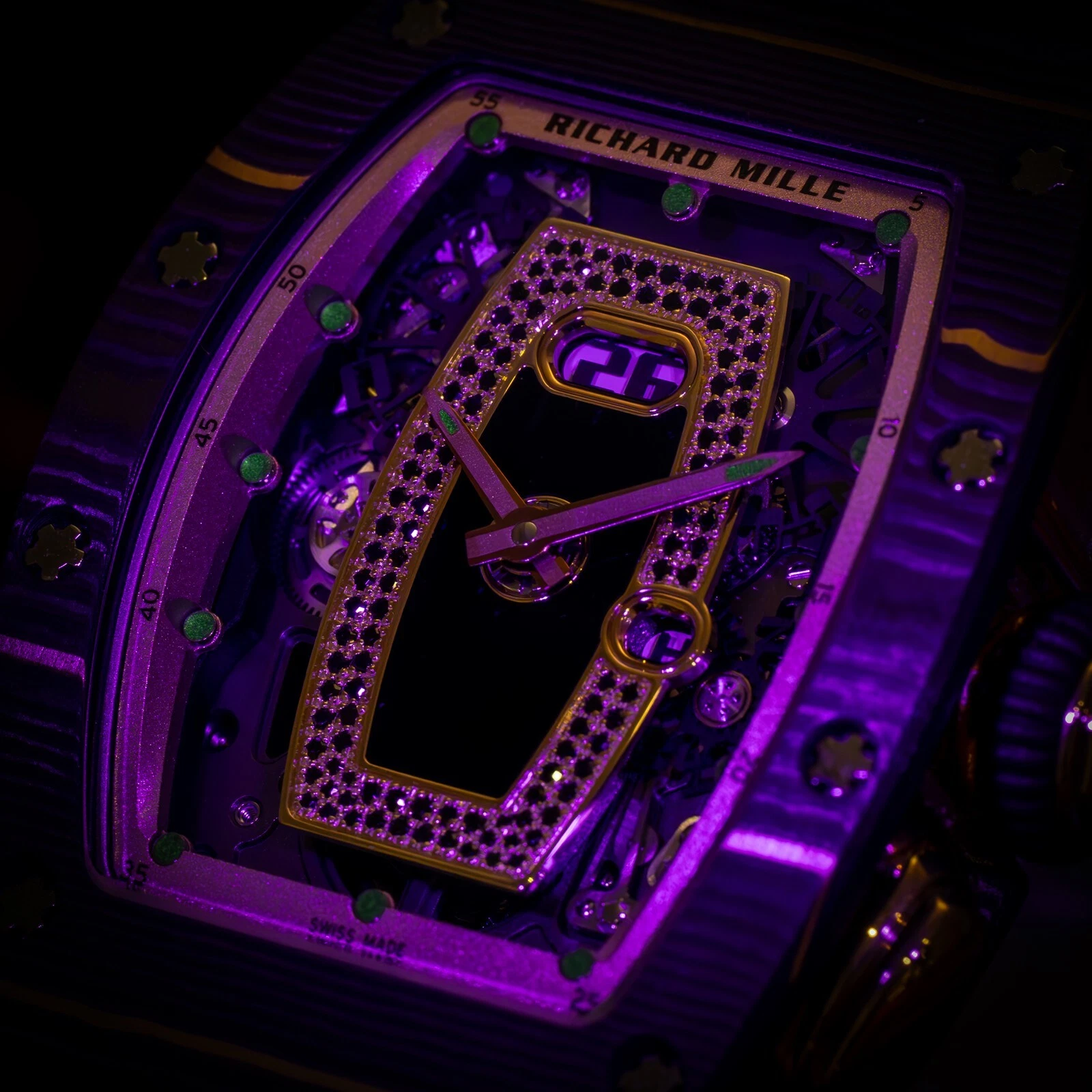 Richard Mille Carbon TPT & Rose Gold Skeleton Dial 37mm RM037 RM 37 Box & Papers