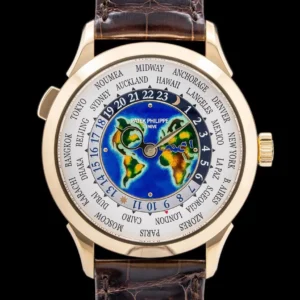 Patek Philippe World Time 5231J 18K Yellow Gold Enamel Dial