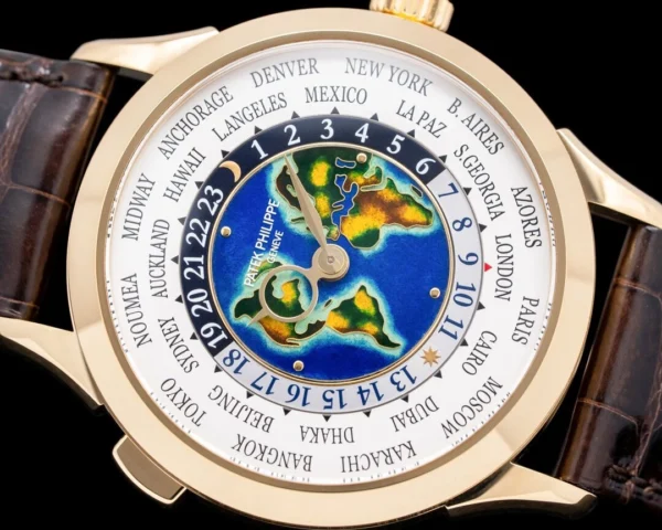 Patek Philippe World Time 5231J 18K Yellow Gold Enamel Dial