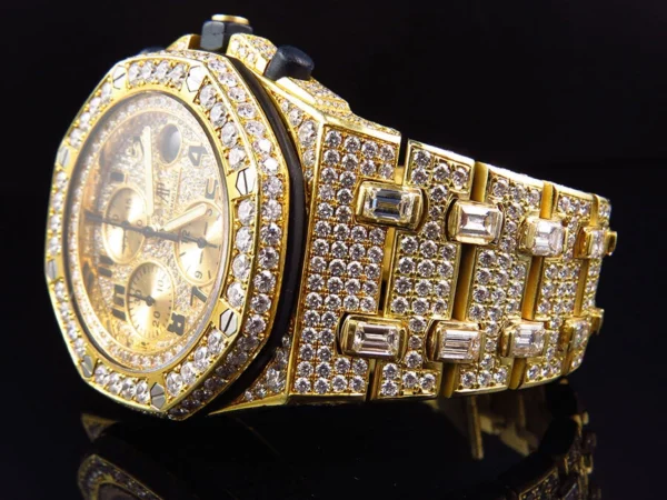 Mens 42 MM Audemars Piguet Royal Oak Offshore 18k Yellow Gold with 38 Ct Diamond