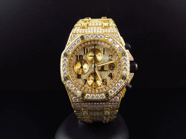 Mens 42 MM Audemars Piguet Royal Oak Offshore 18k Yellow Gold with 38 Ct Diamond