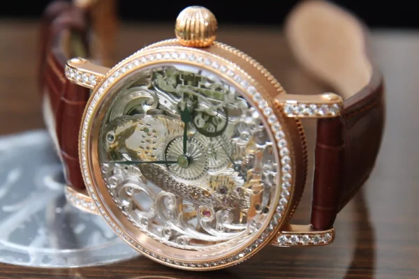 CHRONOSWISS 1 of 1 REF CH 6721R 18K PINK GOLD AND DIAMONDS SKELETON ARAB FALCON