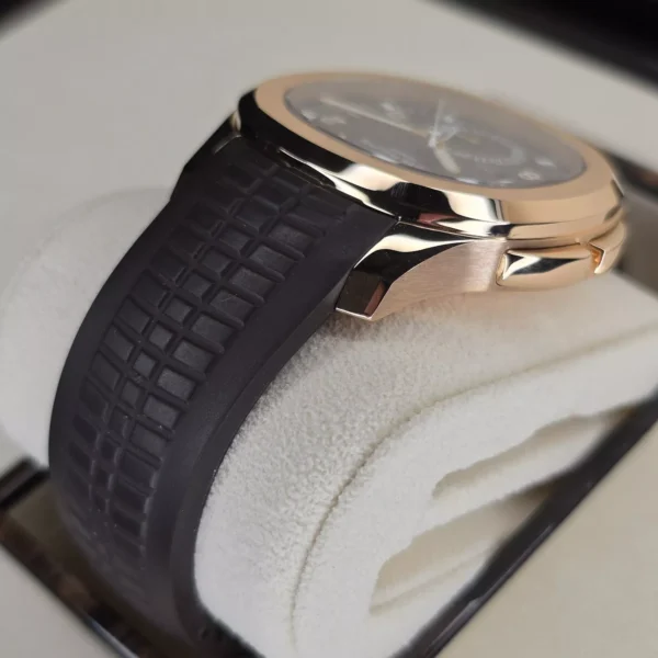 PATEK PHILIPPE AQUANAUT TRAVEL TIME 5164r-001 18K ROSE GOLD RUBBER B&P