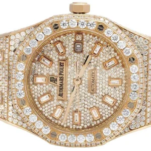 Mens 41 MM Audemars Piguet Royal Oak 18k Rose Gold with VS diamond (31.25 Ct)