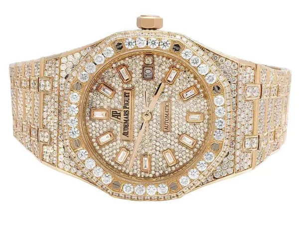 Mens 41 MM Audemars Piguet Royal Oak 18k Rose Gold with VS diamond (31.25 Ct)