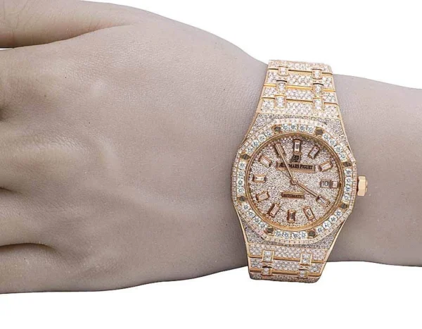 Mens 41 MM Audemars Piguet Royal Oak 18k Rose Gold with VS diamond (31.25 Ct)