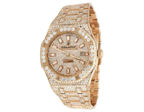 Mens 41 MM Audemars Piguet Royal Oak 18k Rose Gold with VS diamond (31.25 Ct)