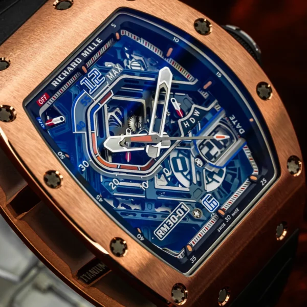 Richard Mille RM30-01 Rose Gold Skeleton Dial MINT! RM 030 30-01 RM30 30