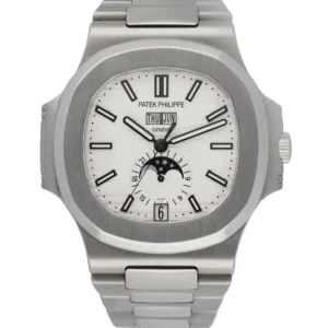 Patek Philippe Nautilus 5726 Annual Calendar Moon Phase Mens Watch Box Papers