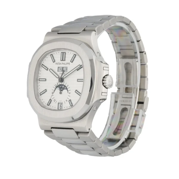 Patek Philippe Nautilus 5726 Annual Calendar Moon Phase Mens Watch Box Papers