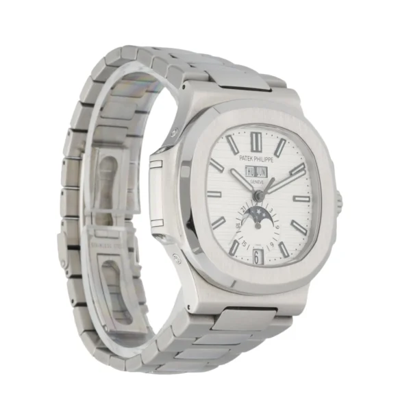 Patek Philippe Nautilus 5726 Annual Calendar Moon Phase Mens Watch Box Papers