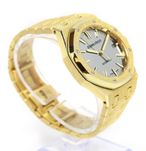 Audemars Piguet Royal Oak Carolina Bucci 15454BA 37MM Frosted Gold Box Papers